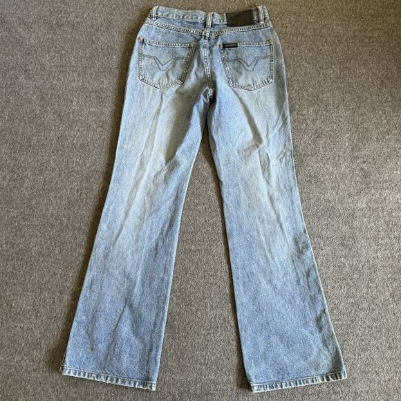 Vtg Y2K Harley Davidson Womens Side Snap Legs Boot Cut Biker Jeans - Picture 2 of 14